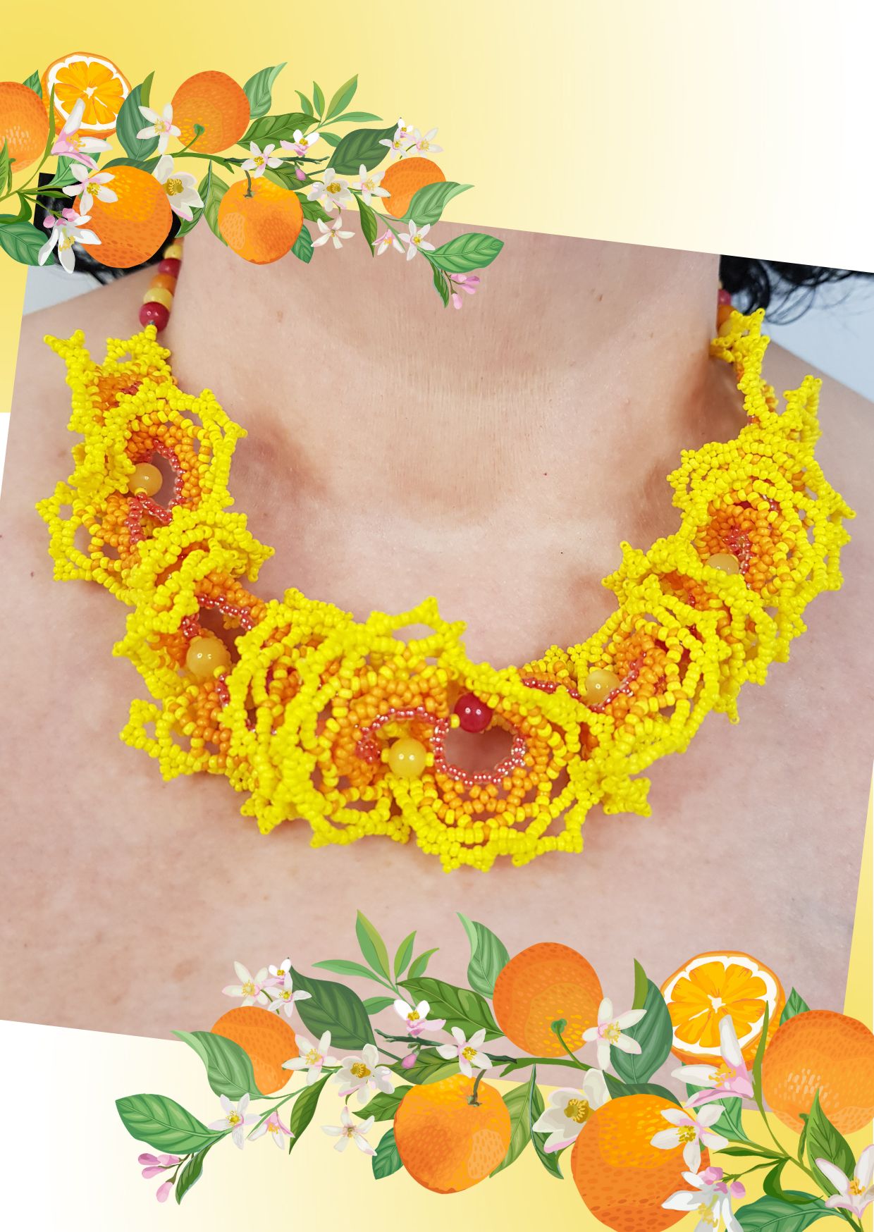 Citrus fruits - particular necklace